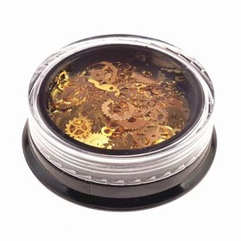 Snifu Gear Parts 200-300pcs Assorted Colors Nail Parts UV Resin Parts Accessories Time Gear Watch Parts Metal Parts Punk Craft Material 2 Case Set