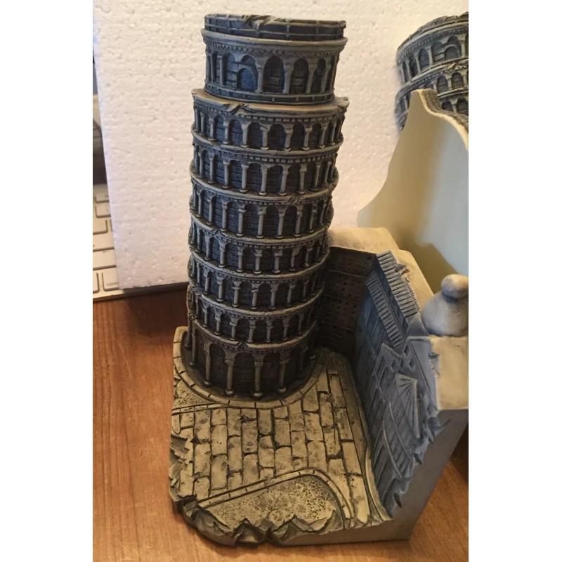 Statues & Models Leaning Tower of Pisa Bookends NIB. Free