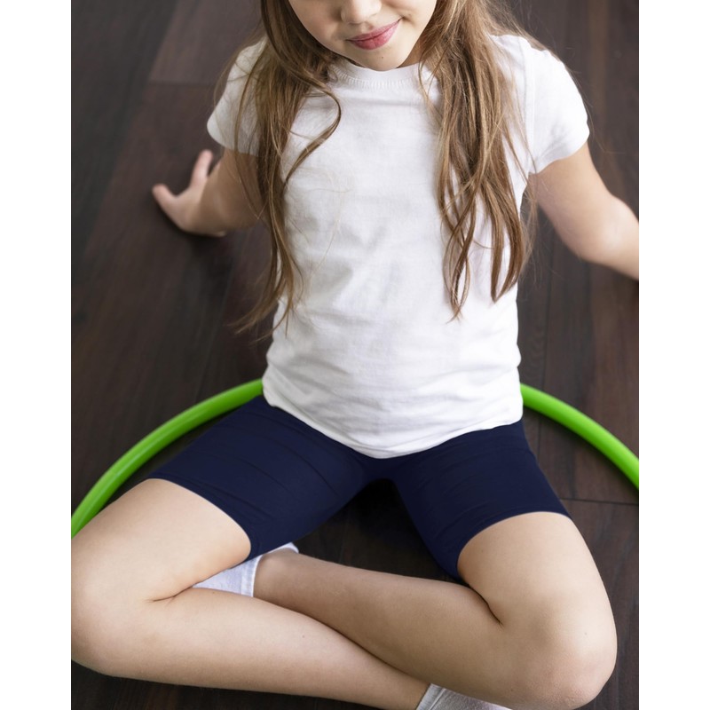 Auranso - Pantalones cortos de bicicleta para niñas, transpirables y