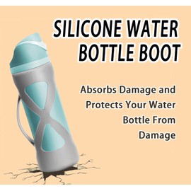 Silicone Water Bottle Boot for Owala 24 oz, Silicone Case with Handle, Anti-Slip Protective Sleeve Protector, Reduce Damage and Provide Comprehensive Protection for FreeSip(White)