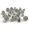 200 Sets Cz White Clear Crystal Rivets Rapid Rhinestone Silver
