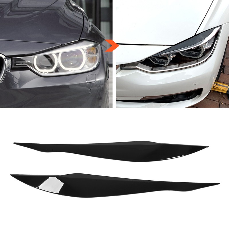 1 Pair Headlight Eyebrow ABS Vehicle Eyelid Replacement for 3