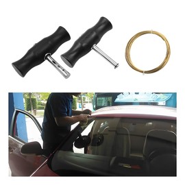 Adunsiaoto Car Window Removal Tool, Car Windscreen Removal Tool, Windscreen Removal Tools, with Window Glass Cutting Wire and Handles, Parts for Removing Car Glass