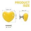 sourcing map 2 Packs Ceramic Drawer Knobs, Heart-Shaped Dresser Pulls,
