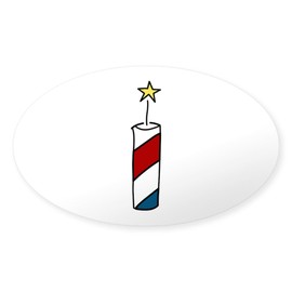 CafePress Sparkler Sticker Oval Car Bumper Sticker