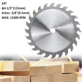 Artilife 3 Pack 4-1/2-Inch 24T TCT Carbide Tipped Teeth Compact Circular Saw Blade Set,Circular Saw Blade,Diamond Saw Blades Assorted for Wood, Laminate, Veneered Plywood & Hardwoods
