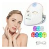 Fnbrli Máscara Led Facial De 7 Cromoterapia Elimina Acne/arrugas