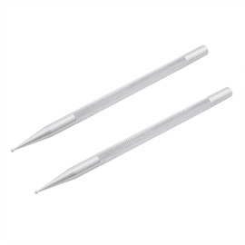 HJGarden 2pcs DIY Handmade Leather Tools Leather Scribe Stamp Embosser Positioning Topstitching Iron Stainless Steel Round Tip