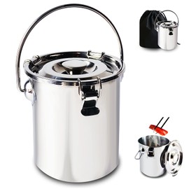 Fire Extinguishing Jar: Stainless Steel (2 Ways to Extinguish Fire, Water & Acid Non-extinguishing), Fire Extinguishing Pot, Charcoal, Firewood, Barbecue, Bonfire, Reusable, Eco-friendly, Charcoal
