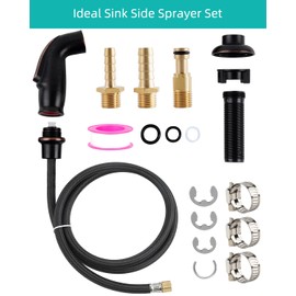 Universal Kitchen Sink Spray Attachment/Hose/Holder Set, Kitchen Side Sprayer Compatible with Moen/Delta Faucet, Kitchen Sink Faucet Sprayer Replacement, Oil Rubbed Bronze