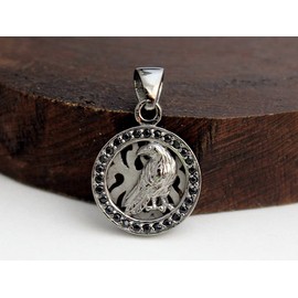 goodvibrations Good Vibration Yatao Crow Crow Silver Pendant, Silver