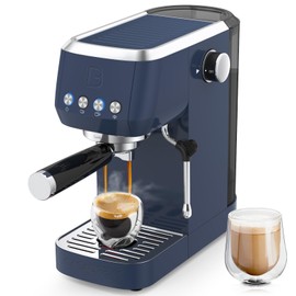 CASABREWS 3700 Essential Espresso Machine 20 Bar, Stainless steel Coffee Maker with Milk Frother, Espresso Coffee Machine for Cappuccino, Latte, Sapphire Blue