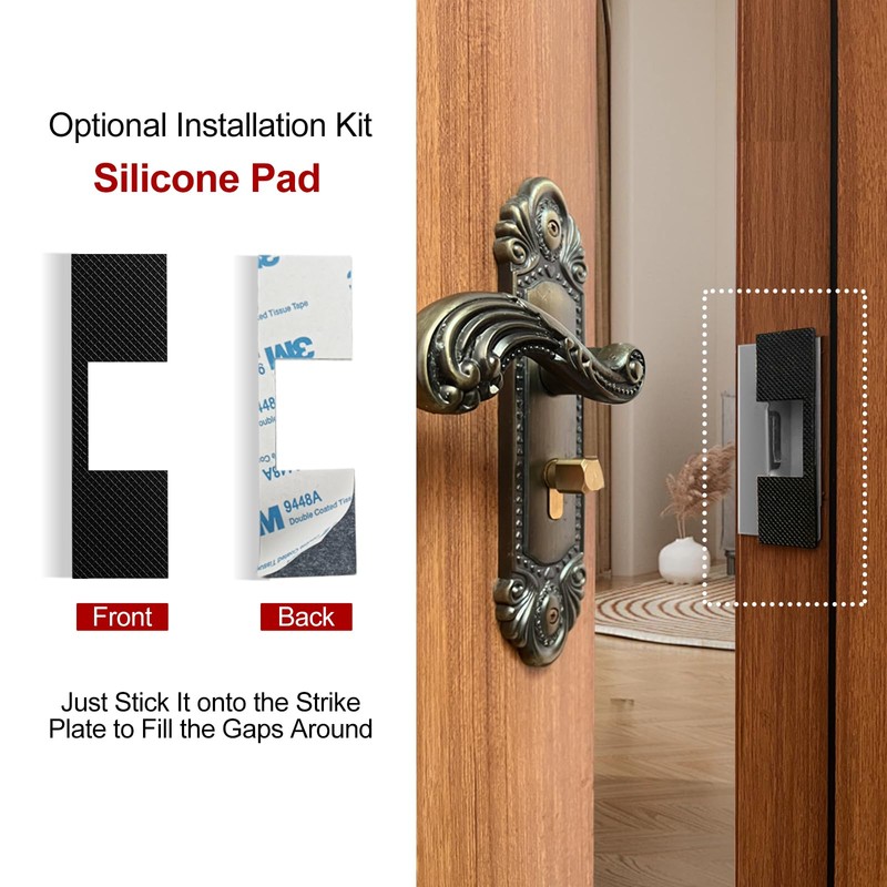 MOSECYOU Door Latch Guard Plate 7” with 1” Offset Cover,