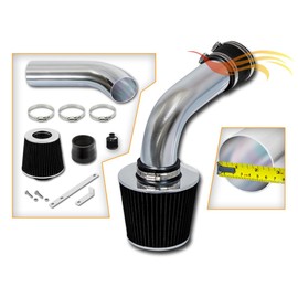 Rtunes Racing Cold Air Intake Airflow Induction Kit + Filter Combo BLACK Compatible For 92-94 VW Corrado SLC 2.8L V6 / 93-98 Jetta GLX, 2.8I VR6 V6