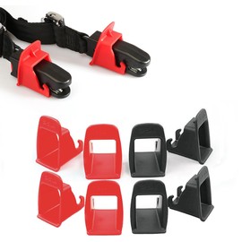 Ceeyoll 8 pieces black and red Isofix adaptor, seat belt holder, children's seat belt lock, Unviersal mounting systems for car seats for ISOFIX belt connectors.