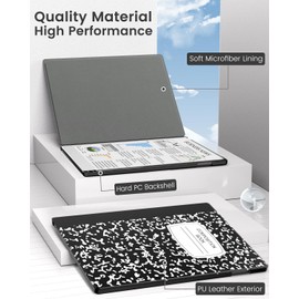 MoKo case for Remarkable Paper Pro 2024 11.8", Lightweight and Hard Back Shell Protective Case with Built-in Pen Holder, Auto Sleep/Wake for Remarkable Pro 11.8", Black Notebook