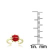 Hoops & Loops Yellow Gold Flashed Sterling Silver Enamel Ladybug