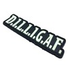 D.I.L.L.I.G.A.F Biker PVC Airsoft Morale Patch (Black Glow in The