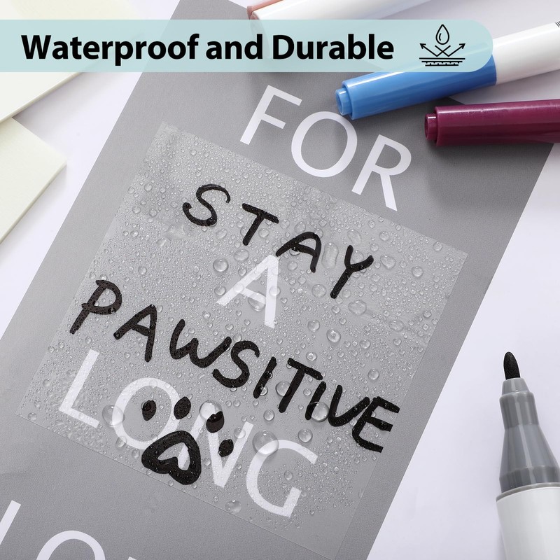 Transparent Sticky Notes, 3x3 inch Clear Sticky Notes, Self-Adhesive Waterproof