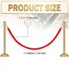 Okllen 4 Pack Red Velvet Stanchion Rope, 5 Feet Crowd