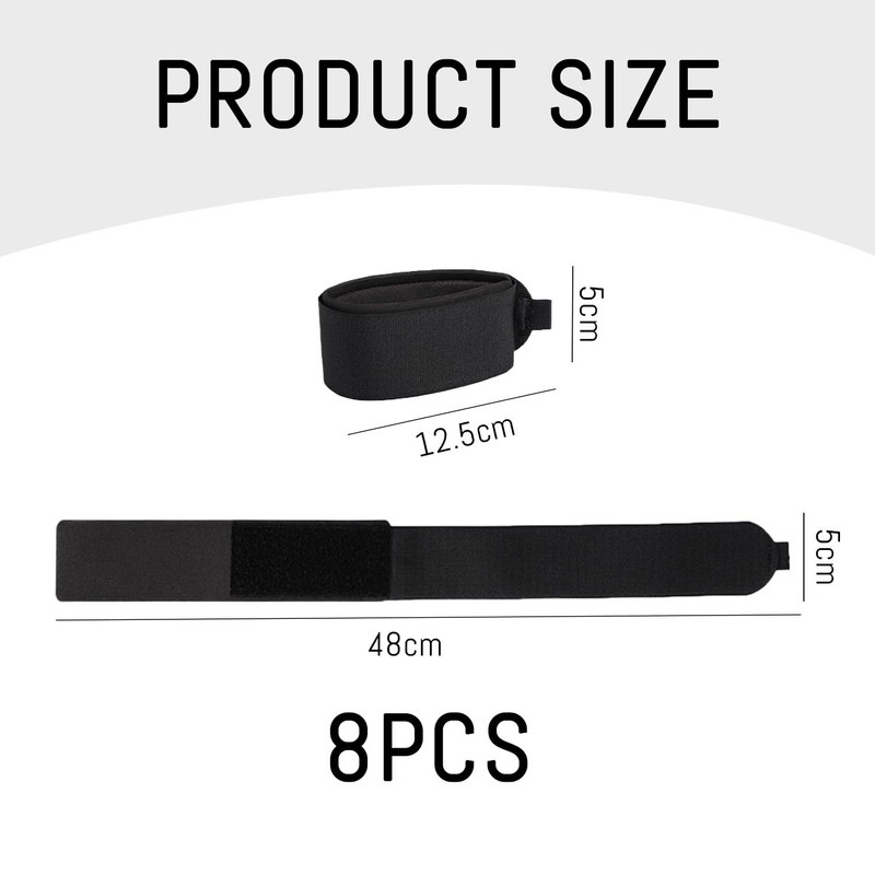 MEMOFYND 8 Pieces Of Ski Straps, Snowboard Binding Tools, Nylon