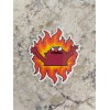 Sticker Surplus Burning Elmo Meme Sticker l Gloss or Holographic