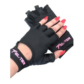 FELTER FITNESS Guante de Piel y Lycra para Dama (1 Par), Gym, Crossfit, Pesas, Funcional (S)