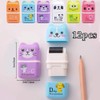 Cartoon Roller Eraser, 12 Pieces Cute Cartoon Eraser Cube Animal