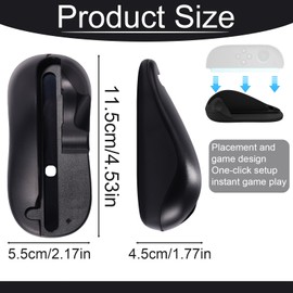 Lyreh 2pcs Gaming Mouse Grips for Joy-Con 2, Portable Ergonomic Gamer Controller Mouse Hand Grips Stand with Wrist Ropes for Switch 2 Accessories [video game]