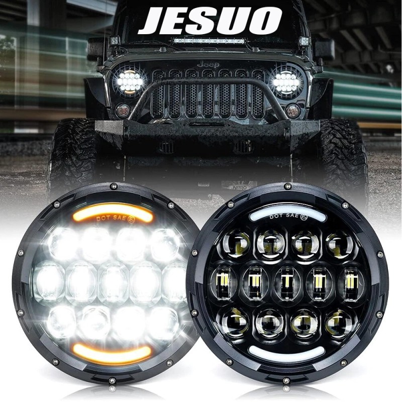 JESUO Fit Ford Mustang 1965~1973 Brightest Pair 7" Round Led