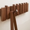 QUELLANCE Wood Coat Rack Wall Mount, Coat Hooks Hanger Wall