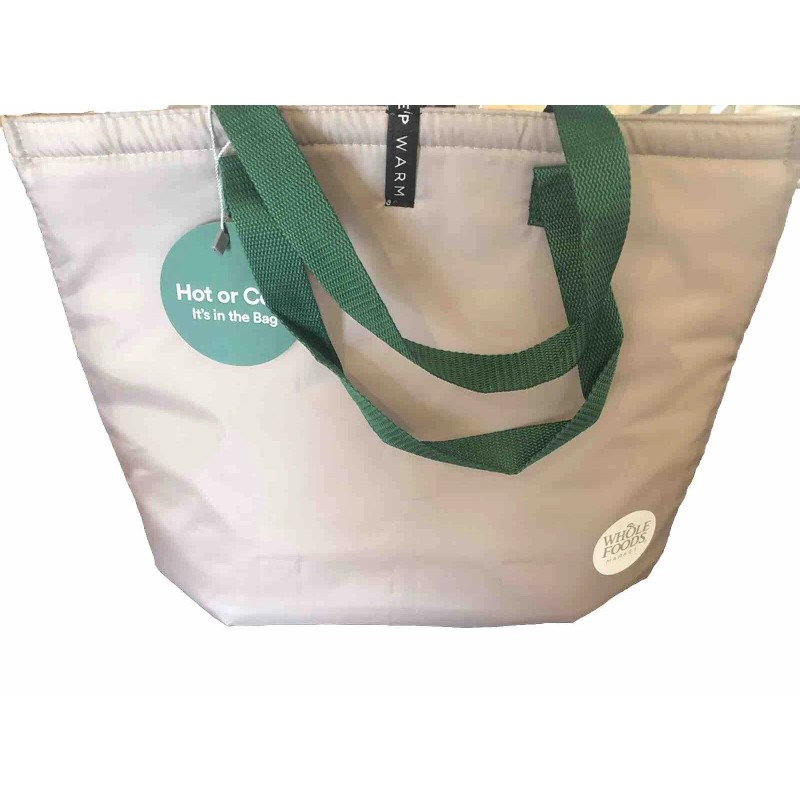 WHOLE FOODS MARKET Gray Reusable Insulated Hot or Cold Shopping
