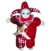 Porcelain Baby Clown Doll Mardi Gras New Orleans (Red)