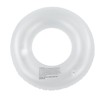 LED Inflatable Swim Ring with 2 Handles Transparent Swimming Floating