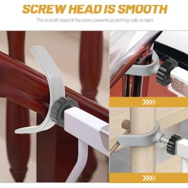 Zhenghebuy U-Shaped Extension Accessory,2 Pcs Pressure Baby Gates Threaded Spindle Rods,Y Tops Bolt for Indoor Fence and Stairway Guardrail Parts