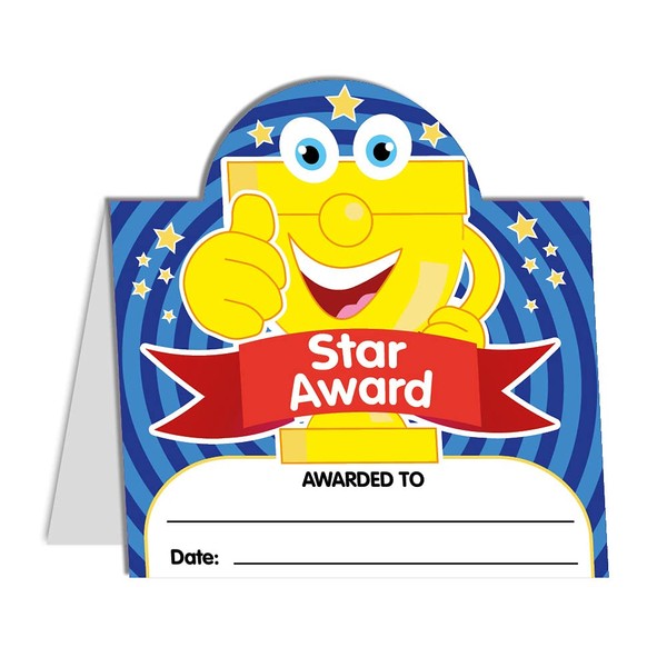 Star Award Mini Stand Up Certificates, Mini Stand Up Certificates,