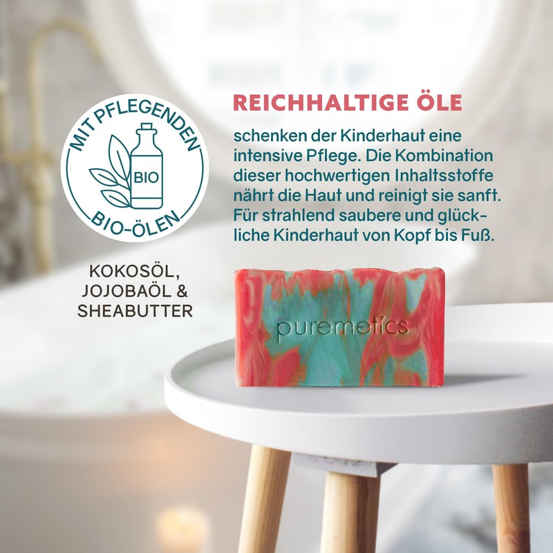 puremetics Children's Soap 'Tropical' | Organic Soap | Organic Oils