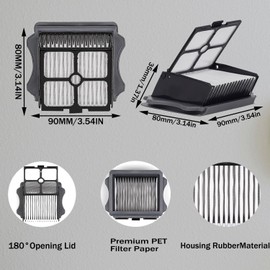 YSD 4Pack Vacuum Filter Replacement Compatible with Tineco iFloor 3, Floor ONE S3 & Floor ONE S5, Floor ONE S5 Pro Cordless Vacuum Cleaner, Replacement Filters