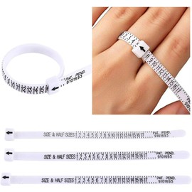 Htppzjr White Ring Sizer Measurement Plastic Finger Gauge Measure Finder Tool for Women Men Jewelry Sizing Tools Rings Size White Jewelry Sizers and Mandrels in Arts, Crafts and Sewing