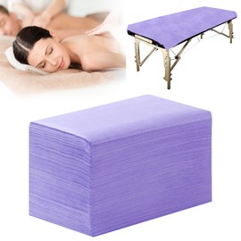 200 Pcs Disposable Massage Table Sheets 31 x 71 Inch Non-Woven Fabric Massage Table and Spa Bed Covers,Breathable and Durable Sheets,Soft Non Woven Fabric SPA Sheets (Purple)