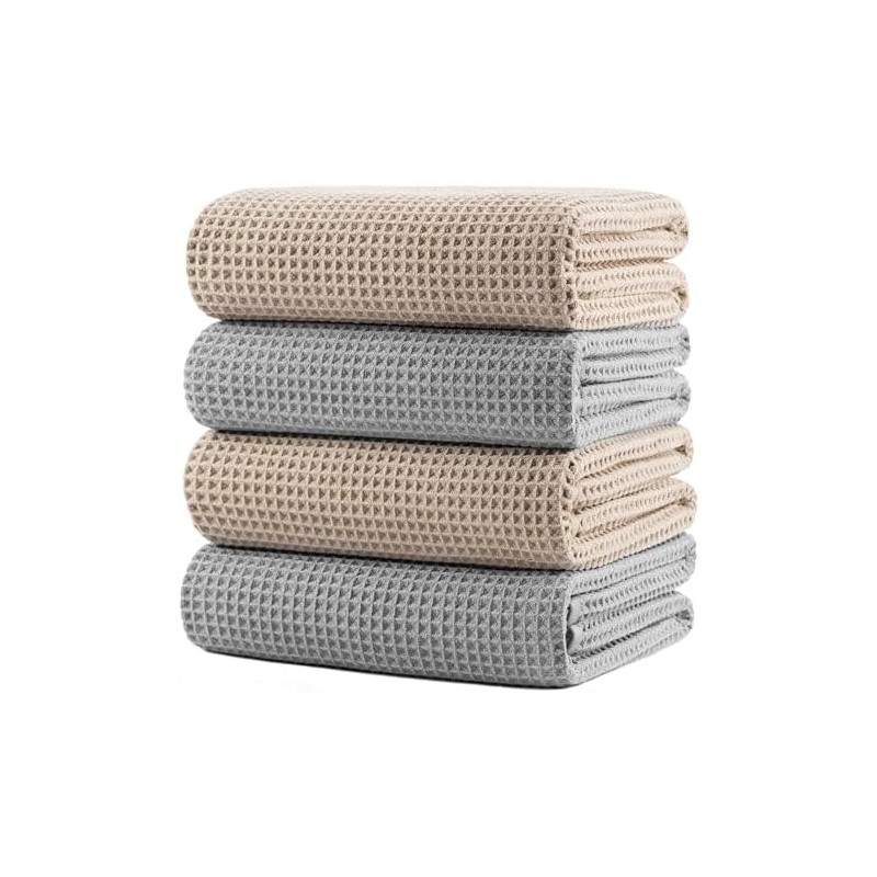 Polyte Toalla de Baño Microfibra Waffle Secado Rápido 430 gsm