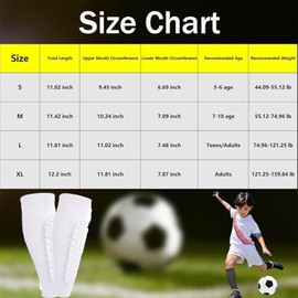 RoczentialShin Guards KidsSoccer Shin Guards Kids 8-10 Anti-Collision Sports Breathable Calf Protector for Kids Teens and Adults (White Small)