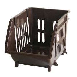 Heiwa Industry Stacking Basket Slim Natural Brown 14.4 x 10.2 x 9.1 inches (36.5 x 26 x 2