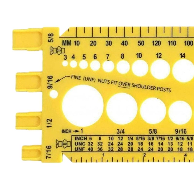 Taskar Nut & Bolt Measuring Gauge & Screw Pitch Checker