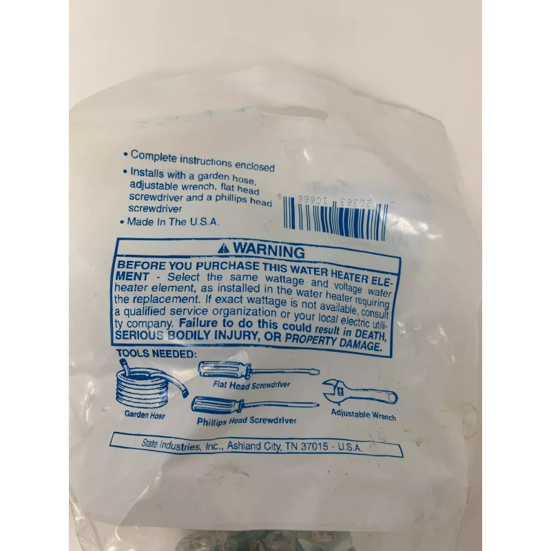 Sandhog 9000971 5500W 240V Heating Element For Storage Tanks &