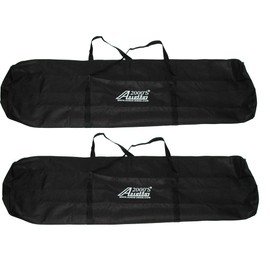 Audio2000'S ACC4395-992 Two Dual-Pack Heavy-Duty Speaker Stand Canvas Carrying Bags Each with a Divider Flap