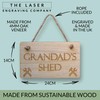 Grandad's Shed Plaque, Wooden Sign, Birthday Gift, Garden Sign Plaque,