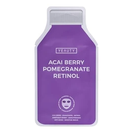 Mascarilla Facial YEAUTY SMOOTHIE con Açaí, Granada y Retinol – Hidratación Intensiva y Luminosidad – Mascarilla Biodegradable Tipo Segunda Piel – 1 Unidad