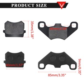 PRO BAT Go Kart Rear Hydraulic Brake Assembly Caliper Master Cylinder Brake Pad + Disc Rotor Kit Golf Cart ATV Coolster Taotao 50cc 110cc 125cc 150cc 200cc 250cc (Red)