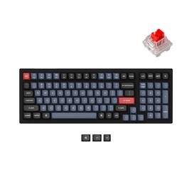 Keychron K4 Pro Custom Wireless Mechanical Keyboard, 96 Keys Hot-swappable QMK/VIA Programmable Macro with K Pro Red Switch RGB Backlit Compatible Mac Windows Linux - Black